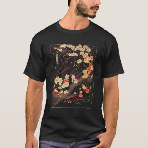 Cherry Blommar Woodblock Japansk Al T Shirt