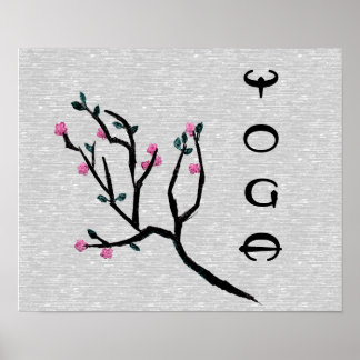 Cherry Blommar - Yoga Poster