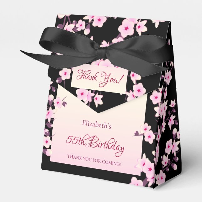 Cherry Blommars Black Rosa Birthday Presentaskar (Framsidan Sidan)