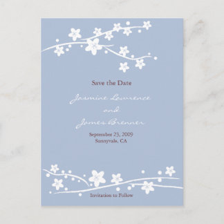 Cherry Blommars Blue Meddelande Vykort