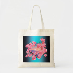 Cherry Blommars by Mount Fuji in blue Tygkasse