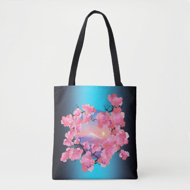 Cherry Blommars by Mount Fuji Tygkasse (Framsida)