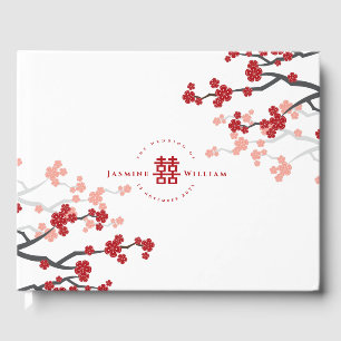 Cherry Blommars & Dubbla Happity Chinese Bröllop Gästböcker