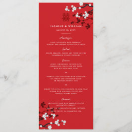 Cherry Blommars Dubbla Happity Chinese Bröllop Meny