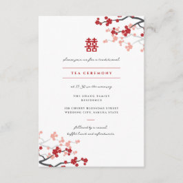 Cherry Blommars & Dubbla Happity Chinese Bröllop Tilläggskort
