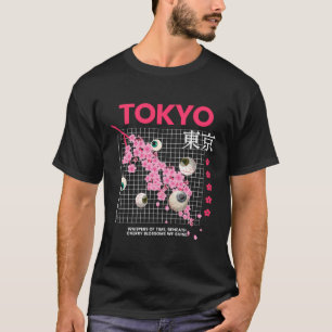Cherry Blommars Japanska Art Tokyo Weirdcore Eyeba T Shirt