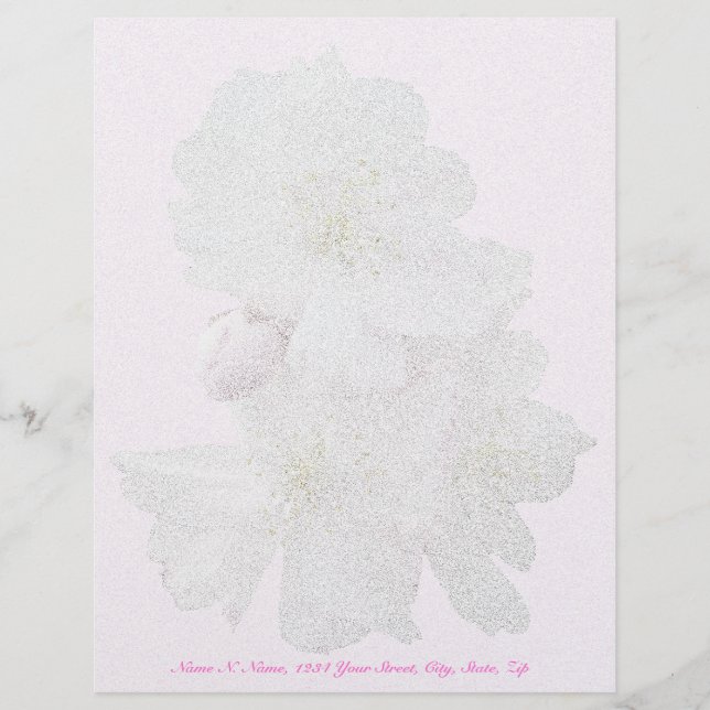 Cherry Blommars Letterhead Stationery Brevhuvud (Framsida)