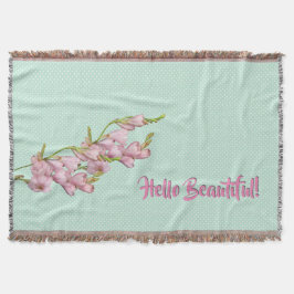 Cherry Blommars Mint Grönt Drar Hej BeSnygg! Filt