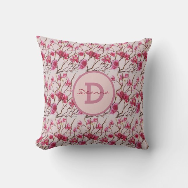 Cherry Blommars Monogram Watercolor Kudde (Framsida)