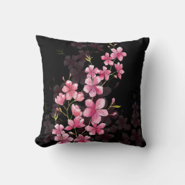 Cherry Blommars on Black Kudde