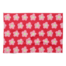 Cherry Blommars on Red