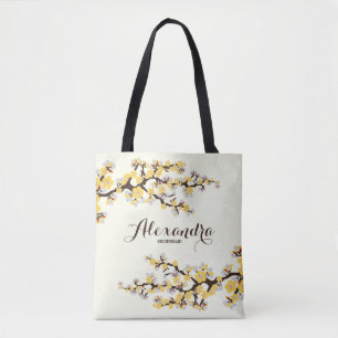 Cherry Blommars Sakura Bröllopsfest Tote (gult) Tygkasse