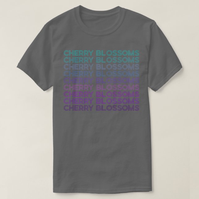 Cherry Blommars Sakura Flowers Japan Retro T Shirt (Design framsida)