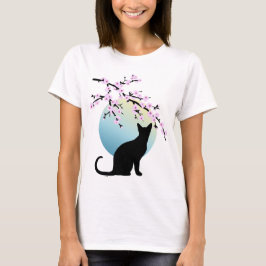 Cherry Blommars SAKURA Full Moon Cat 3 T-Shirt