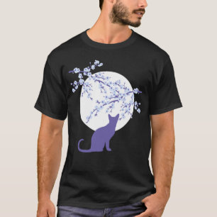 Cherry Blommars SAKURA Full Moon Cat 3 T-Shirt