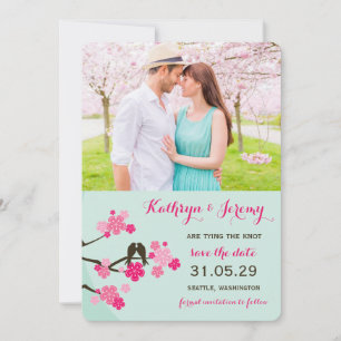 Cherry Blommars Sakura Love birds Spara datum Datumet