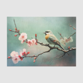 Cherry Blommars Sparrow Turquise Himlar Bird Blomm