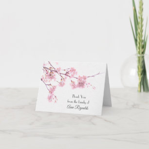 Cherry Blommars Sympathy Tack You Card Kort