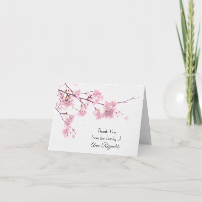 Cherry Blommars Sympathy Tack You Card Kort (Framsida)