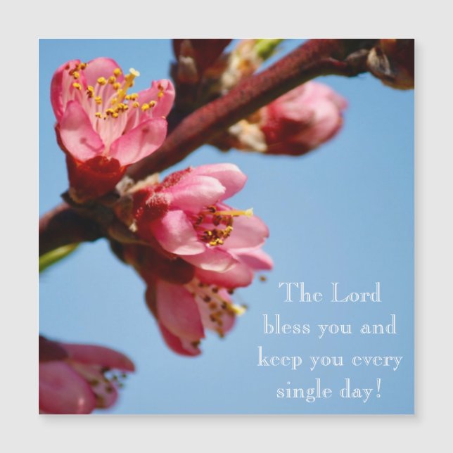 Cherry Blommars "The Lord Bless You" Magnetic Card (Framsida)