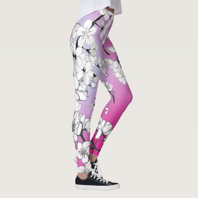 Cherry Blommars Yoga | SMALA | Sakura YOGA Leggings (Höger)