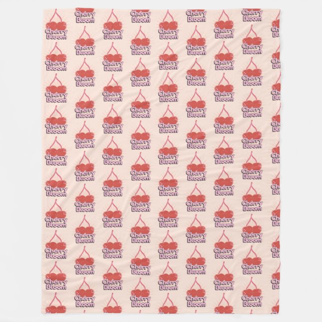 Cherry Bloom Fleece Blanket (Framsidan)