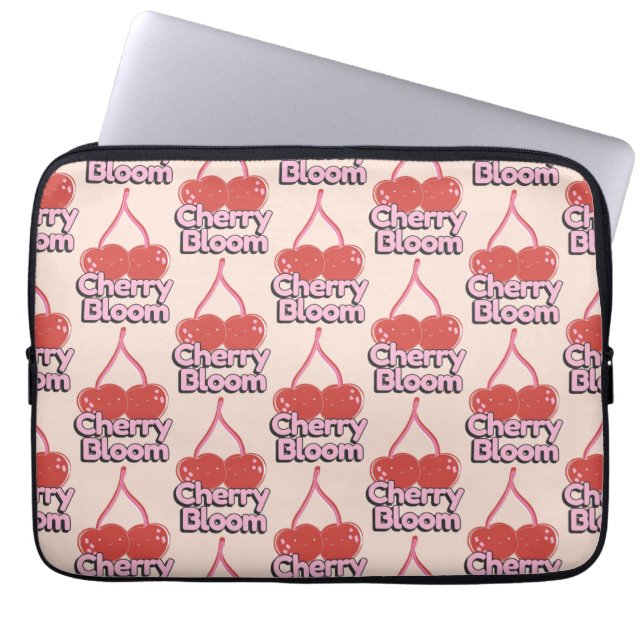 Cherry Bloom Laptop Sleeve (Framsidan)