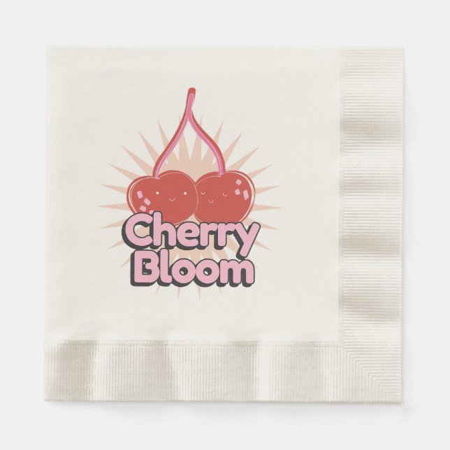 Cherry Bloom Napkins Pappersservett (Framsidan)