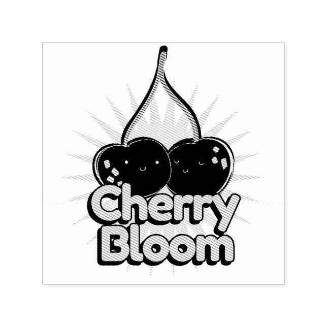 Cherry Bloom Självfärgande Stämpel (Design)