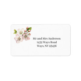 Cherry Blossom Address Label Adressetikett