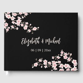 Cherry Blossom Apricot  Floral | Wedding Gästböcker
