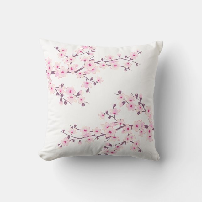 Cherry Blossom Baby Pink Coquette Aesthetic Kudde (Framsida)