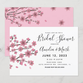 Cherry Blossom Blush Botanisk Bröllopsfest  Inbjudningar