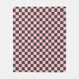 Cherry blossom checkered board pattern fleecefilt