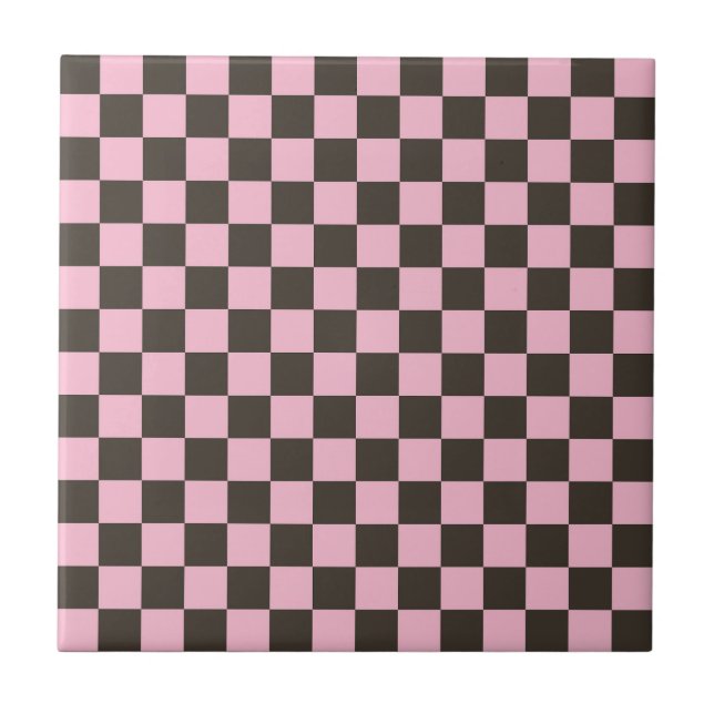 Cherry blossom checkered board pattern kakelplatta (Framsidan)