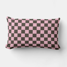 Cherry blossom checkered board pattern lumbarkudde
