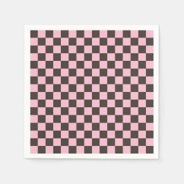Cherry blossom checkered board pattern pappersservett