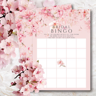 Cherry Blossom Delight Bröllopsdusch Bingo Spel Inbjudningar