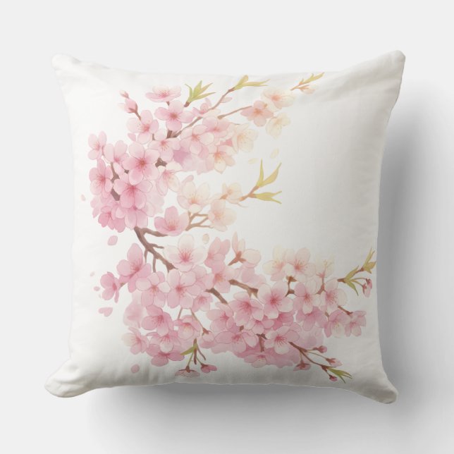Cherry Blossom Dreams – Floral Art Kudde (Framsida)