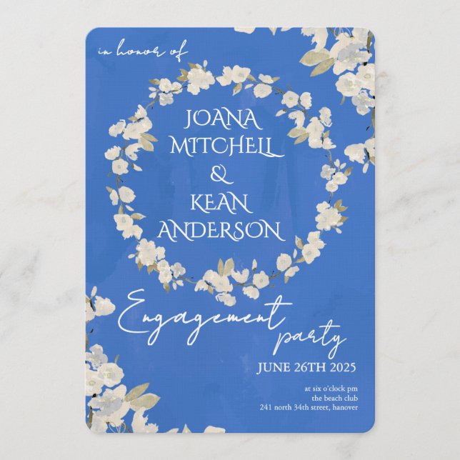 Cherry Blossom Engagement Party Invitation Inbjudningar (Framsida)