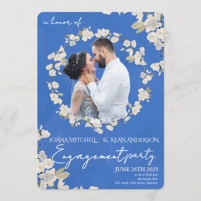 Cherry Blossom Engagement Party Invitation Inbjudningar (Framsida)
