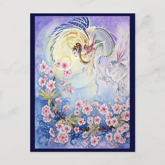 Cherry Blossom Faery II Vykort (Framsida)