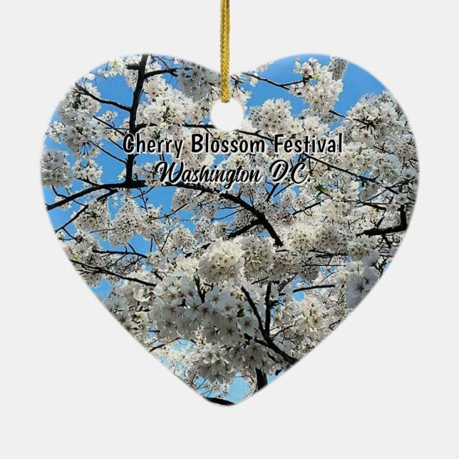 Cherry Blossom Festival Washington D.C. Souvenir Julgransprydnad Keramik (Baksidan)