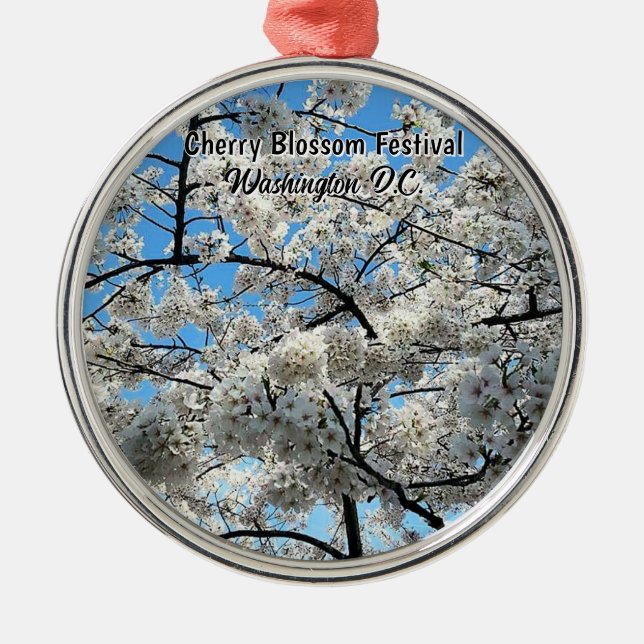 Cherry Blossom Festival Washington D.C. Souvenir Julgransprydnad Metall (Framsidan)