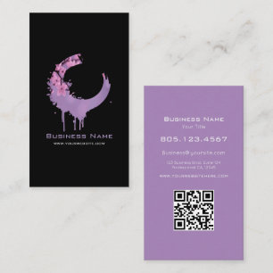 Cherry Blossom Floral Swirl • Anpassningsbar Visitkort