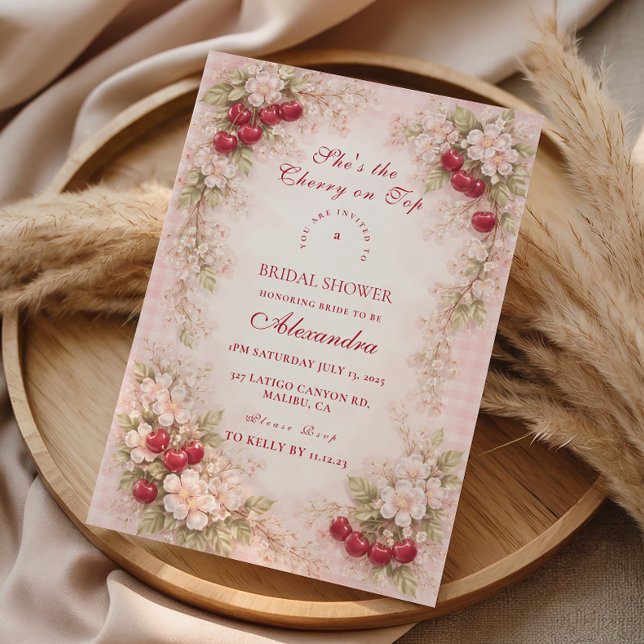 Cherry Blossom Garden Romance Bridal Shower Inbjudningar (Skapare uppladdad)