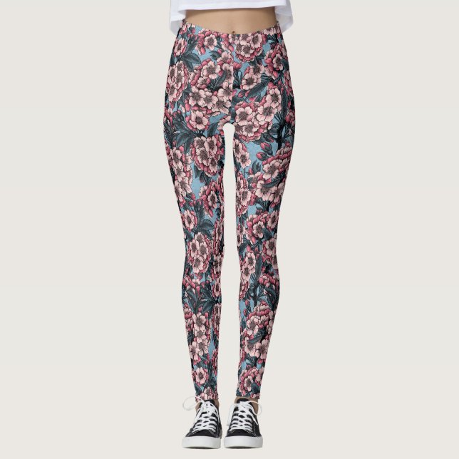 Cherry blossom in pink and blue leggings (Framsida)