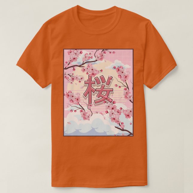 Cherry Blossom Japanese Aesthetic Kawaii Sakura Tr T Shirt (Design framsida)