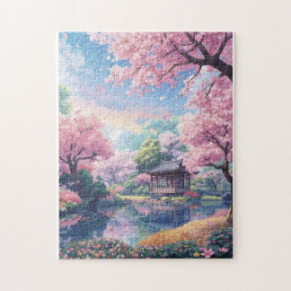 Cherry Blossom Japanese Garden Puzzle – Sakura Lan Pussel