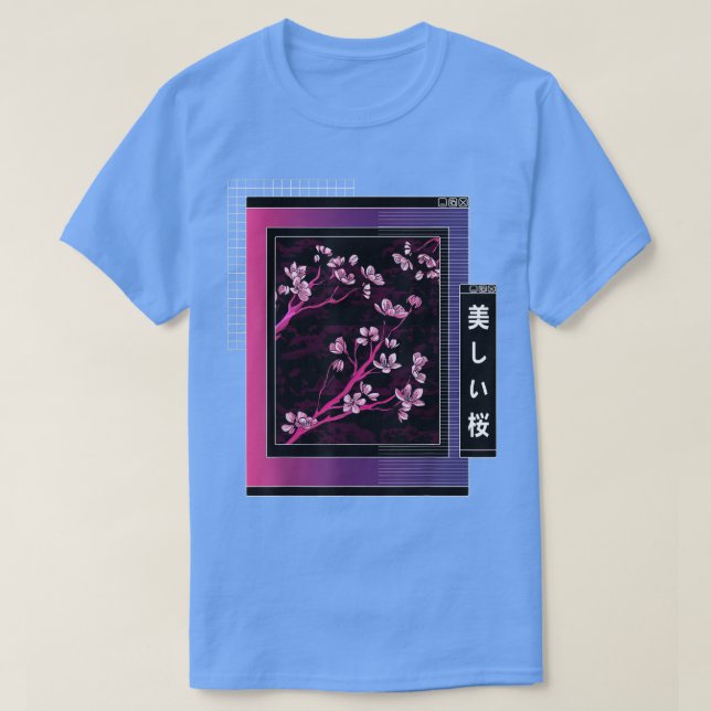 Cherry Blossom Japanese Sakura Browser Vaporwave A T Shirt (Design framsida)